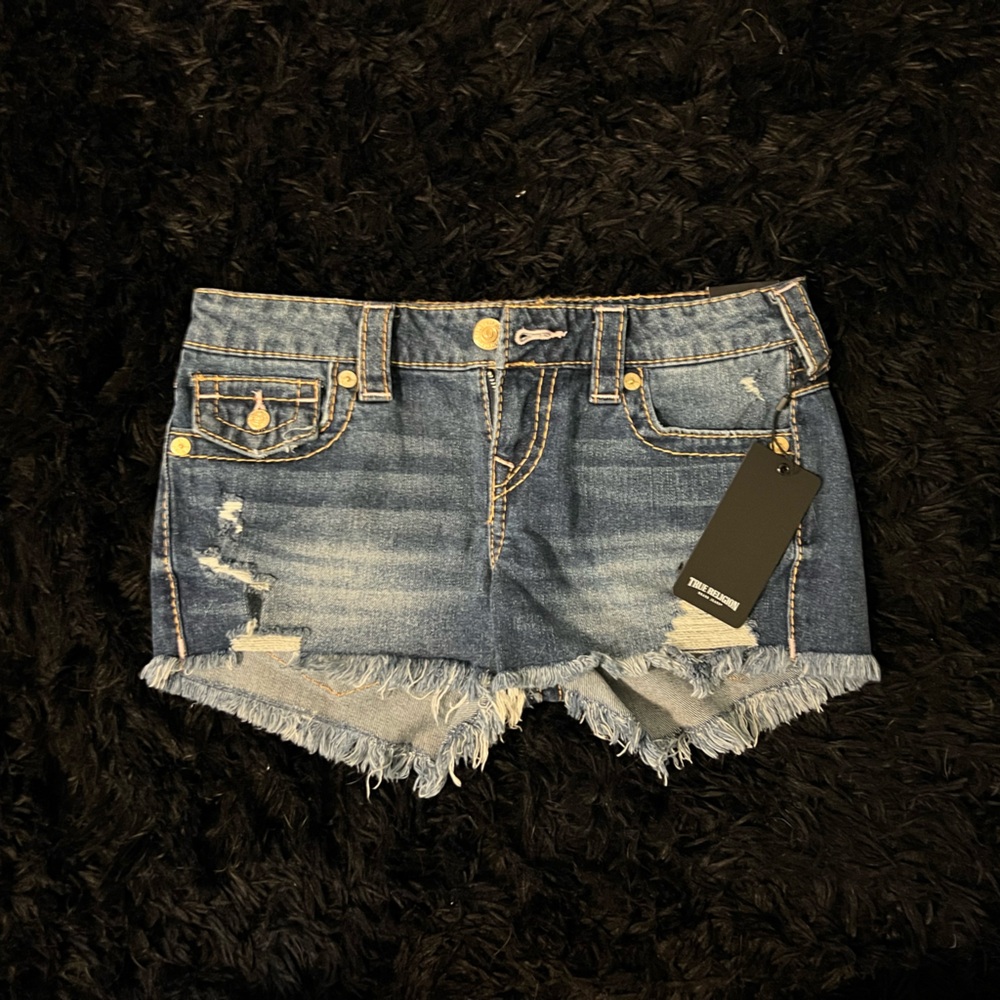NWT True Religion Joey Low Rise Cut Shorts